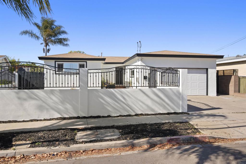 Welcome to this recently remodeled home in the highly desirable Clairemont Mesa East neighborhood. This is a traditional sale with the stylish feel of a professionally flipped property. Thoughtfully updated throughout, this residence combines modern design with everyday comfort. The heart of the home is a sleek, contemporary kitchen featuring a waterfall bold black quartz cooking island. There is plenty of seating for four plus guests, a built-in sink, and an elegant gold-tone faucet with gold-tone hardware throughout. Quartz countertops, stainless steel appliances (all included), and eye-catching geometric pendant lights create a sophisticated space that’s perfect for both cooking and entertaining. Natural light floods the interior through large windows with plantation shutters, accentuating the light-toned, laminate flooring that flows seamlessly throughout. All four bedrooms have been upgraded with modern closet doors, ceiling fans with lights, and stylish flooring. The spacious primary suite is a relaxing retreat, offering a luxurious spa-inspired bathroom with a freestanding soaking tub, a marble-style walk-in shower, and a sleek vessel sink on a crisp white vanity. In addition, this home includes a newer A/C system and water heater—providing peace of mind and year-round energy efficiency. The current owner has added a door (easily removable) to create a private section of the home—ideal for rental income, guest quarters, or multi-generational living. It also has a separate side entrance allowing for easy access to this section of the home. This versatile space includes two bedrooms and one bathroom, providing privacy while still being part of the main home. Whether you keep the layout as-is or easily revert it, this home adapts to your lifestyle needs with ease. Curb appeal shines with fresh drought-tolerant landscaping, including Foxtail Agave, Pencil Cactus, succulents, and other low-maintenance plants. The expansive driveway and attached two-car garage offer plenty of parking. In the backyard, you'll find a generous space ideal for entertaining, relaxing, or creating your dream outdoor oasis. This home checks every box—modern style, quality upgrades, and a prime location. Don't miss your chance to own a turn-key gem in one of San Diego’s most sought-after communities!