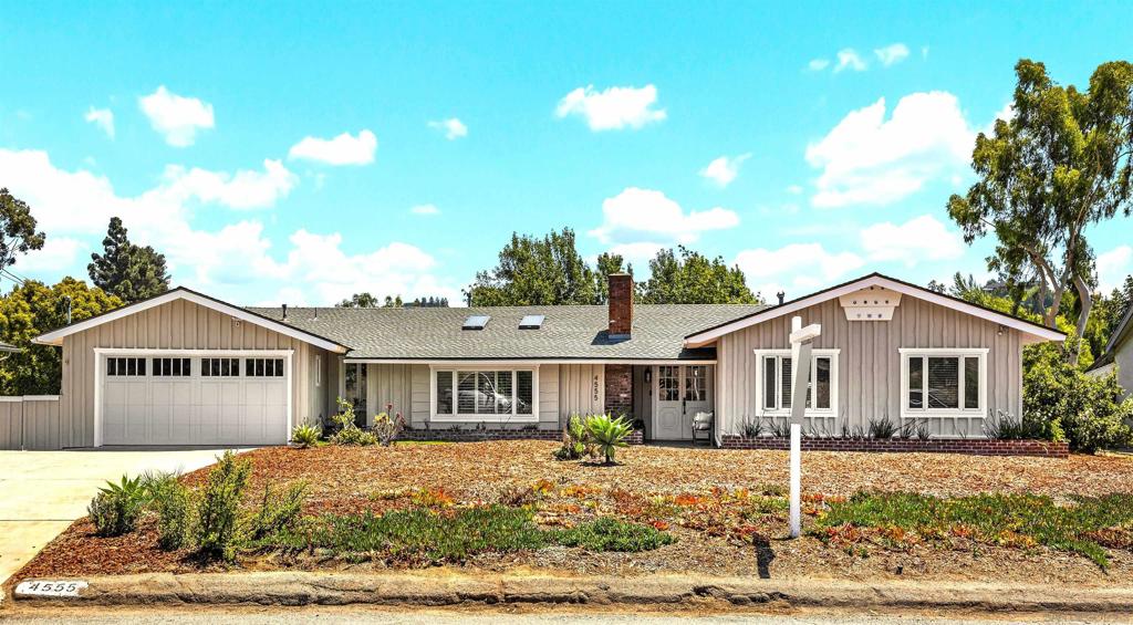 Gorgeous Single-Level, Ranch-Style Home on 1/2 Acre, Level Lot on Peaceful Hillview Dr! Featuring 4 bedrooms, 3 baths, a bright open floor plan, spacious living, dining and family rooms, soaring ceilings, warm fireplaces, large charming kitchen with pantry area, generous primary suite with walk-in closet & sun-drenched bath area! The backyard features a sparking pool and huge yard with opportunity for gardening, orchard and play yard. Also, included are a 2-car attached garage with full-size laundry area, central heat & air conditioning and owned solar power system!