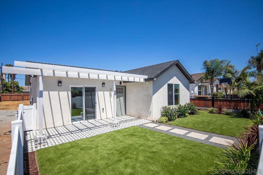 Welcome to 760 Florence Street, a fully renovated 2-bedroom, 1-bathroom home situated on a spacious 7,000 square foot lot in the heart of Imperial Beach. This move-in-ready residence offers modern updates throughout and is located just minutes from the beach, shops, and dining. The property is zoned R-1-1500 and approved for short-term rentals, making it ideal for both personal use and investment. In addition to the beautifully updated main house, the sale includes plans to add one ADU and one additional detached dwelling. A newly constructed one-car garage will be completed, further enhancing the value of the property. The outdoor space has been thoughtfully designed with artificial turf, planters, and privacy fencing, offering a low-maintenance and inviting environment. VA loan approved and full of potential, 760 Florence Street is a rare opportunity to own a flexible, future-ready property in one of San Diego’s fastest-growing coastal neighborhoods. Don’t miss your chance to secure this exceptional offering in Imperial Beach. Contact listing agents for more information.