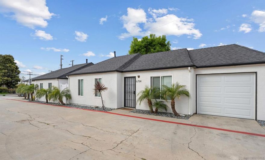 BIG PRICE DROP! 5.50% Current Cap Rate | 5.94% Market Cap Rate  10 - Detached 3BR/2BA Homes With Garages & Private Yards. Over $900,000 on recent CapEX at the property.   6752-6770 Solita Ave is an extremely unique residential rental offering in the City of San Diego, in the highly desirable and upscale enclave of Rolando Village, surrounded by a residential community of upscale homes. Just a little over a mile from the property is San Diego State University (SDSU), a bustling university with more than 37,000 students. The property consists of 10 single-family detached 3BR/2BA homes with attached garages and yards. Originally built in 1984, the property has been extensively renovated to a high level to attract elite tenants. More than $900,000 was spent to reposition the property with recent comprehensive renovations including (but not limited to) new upscale kitchens and baths, new flooring and paint throughout, all new A/C mini-splits, new fixtures, new in-unit washer/dryers, new individual hot water heaters, new roofs throughout, windows, new low maintenance and drought tolerant landscaping, and much more.  Over $900,000 of recent CAPEX at the property.  100% 3BR/2BA Detached Homes + attached garages & private yards Comprehensively renovated | Upgraded interiors Within 1 1/2 miles of highly acclaimed San Diego State University with more than 37k undergraduate students  No shared walls  Less than 6% of rental housing stock in San Diego are 3 Bedrooms