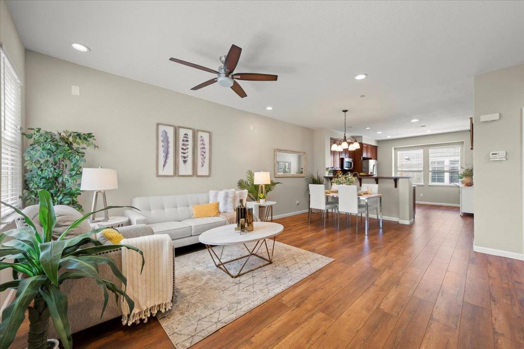 Move into this beautiful end-unit condo on Communication Hill and enjoy picturesque sunsets and amazing views. Host get-togethers in your open living room, prepare meals in an updated kitchen, and enjoy a cup of coffee on the front patio that faces a grassy courtyard where dogs play and friendly neighbors mingle. Home features energy-efficient windows throughout that allow abundant natural light, granite kitchen countertops, stainless steel appliances, recessed lights, master bedroom walk-in closet, central AC/heat, engineer hardwood floors, its own private downstairs laundry room, and tandem garage. This cozy home offers an easy going lifestyle that is minutes away from Vieira Park, is conveniently located nearby shopping, restaurants, public transportation, light rail, and all major highways.