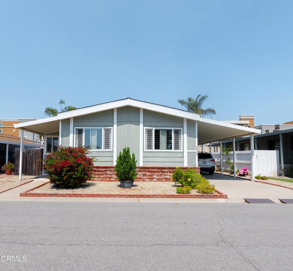 Welcome to this beautifully upgraded manufactured home in the desirable Meadowlake family park in North Oxnard. This move-in ready home features a bright, open floor plan with custom cabinets, a modern kitchen, updated bathrooms, newer roof, dual-pane windows with plantation shutters, recessed lighting, and wood-like laminate flooring. Enjoy a private stamped-concrete patio perfect for entertaining, an enclosed patio ideal for a home office, and a newer deck and backyard. Community amenities include a pool, spa, tennis court, and gym--everything you need for comfortable and convenient living