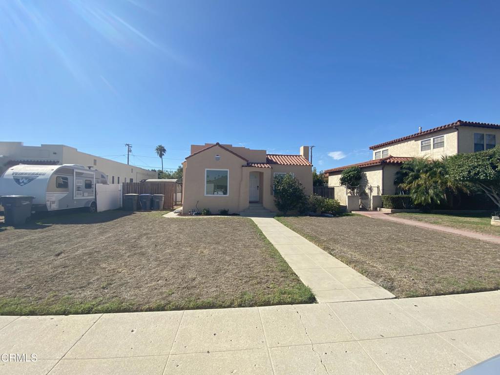 Classic Spanish style 2bedroom, 1bathroom cottage in quiet North Oxnard neighborhood (Near Historic Oxnard District) Updated home, newer windows, custom recessed lighting, finished wood floors, crown molding, formal dining room and cozy living room, spacious kitchen, upgraded bathroom, interior laundry room, back yard. Close to schools.