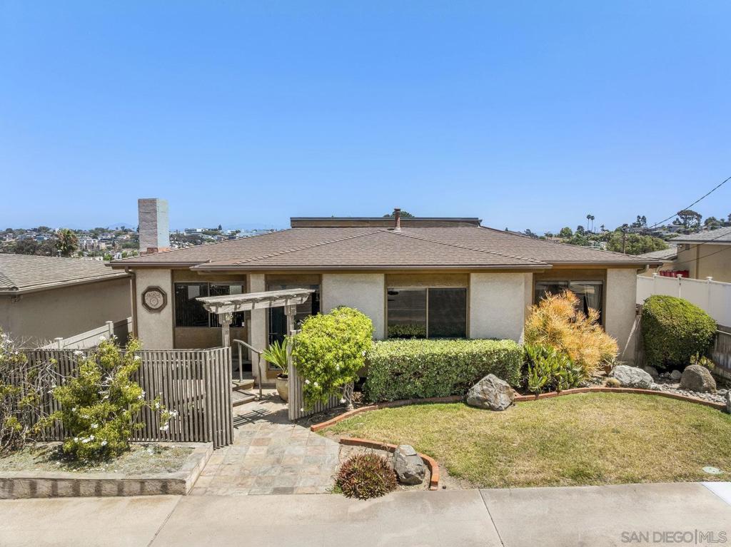 Perched high on the crest of Venice St., this home offers an opportunity for panoramic views that could encompass Mission Bay, Sea World, Mission Valley, Downtown and La Jolla. Three spacious bedrooms, two full baths, eat in kitchen, dining area, and family room providing ample space for relaxation and comfort. 2 Car detached garage at the rear end accessible via an alleyway is an ideal location for a 2nd floor ADU with great views, and a covered carport is available for additional parking space. Welcome to 2105 Venice Street, a charming residence nestled in the heart of San Diego, CA. This property boasts an impressive 1,991 square feet of living space on a generous 6,900 sf lot. Built in 1947, this home exudes classic character while offering all the conveniences required for modern living. The house features three spacious bedrooms and two bathrooms, providing ample space for relaxation and comfort. The well-thought-out floor plan ensures a seamless flow from one room to another, facilitating easy movement within the house. One of the most prominent features of this property is its potential view from a second story addition. Perched high on the crest of Venice St., this house offers an opportunity for panoramic views that could encompass Mission Bay, Sea World, Mission Valley, Downtown and La Jolla. This property also comes with a large detached garage at the rear end accessible via an alleyway. This additional feature provides extra storage and an additional covered parking space adjacent to Garage. This detached Garage is also an ideal location for a 2nd floor ADU with great views. San Diego itself is a city brimming with amenities and attractions. From stunning beaches to bustling shopping districts, renowned restaurants to vibrant nightlife - the city has something for everyone. Outdoor enthusiasts will appreciate the numerous parks and hiking trails nearby while culture lovers can immerse themselves in San Diego's rich history and thriving arts scene. In proximity to major highways and public transportation options, this home offers unparalleled access to all that San Diego has to offer. Whether you're looking for tranquility or excitement, you'll find it just steps away from your front door at 2105 Venice St. In conclusion, this property not only offers comfortable living spaces but also presents an opportunity to enjoy everything that life in San Diego has to offer. Don't miss out on owning a piece of this vibrant community!