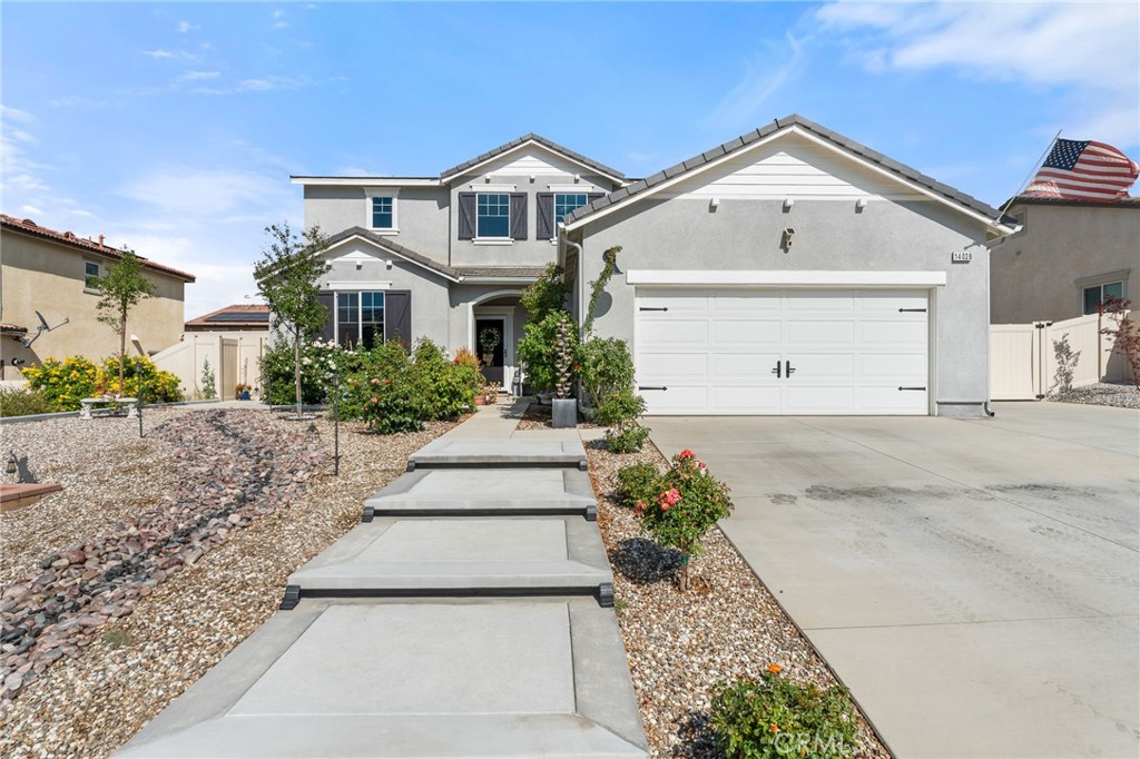 Coming soon!! Beautifully updated dream home that features FULLY OWNED SOLAR, RV Parking and is situated on a premium lot!! Enjoy the upgraded front landscaping and custom concrete step entry way, along with the extra wide driveway with additional parking and gated RV access. So many interior upgrades as well, including luxury vinyl plank flooring, remote controlled blinds, updated laundry room with soaking sink and so much more. There's also a conveniently located downstairs bedroom and close bathroom access, making it a perfect option for family, guests, or potential income opportunities. The foyer leads you to the great sized family room that opens up to the dining area and kitchen. The amazing open kitchen features recess lighting, center island with bar seating, immaculate appliances and access to the walk in pantry. Upstairs, the primary suite features amazing views to enjoy and access to the en-suite primary bathroom with a separate shower and bathtub, dual vanities, and large walk in closet area. The remaining bedrooms are also generously sized. The upstairs loft that can be utilized as an extra family room, perfect for entertainment and relaxation! The back yard features a large covered patio with built in lighting and ceiling fans, lush grass area and extended concrete pad. Other notable features include new rain gutters, water softener system, upgraded garage door opener with security camera, & security front door screen. Located in close proximity to freeways, parks, schools, shopping and amenities. Nestled in the vibrant Olivewood Community for you to enjoy the incredible features and easy access to the sparkling pools and spa, BBQ and picnic areas, rec center, park areas, biking and hiking trails, WOW!! You won't want to miss this one!