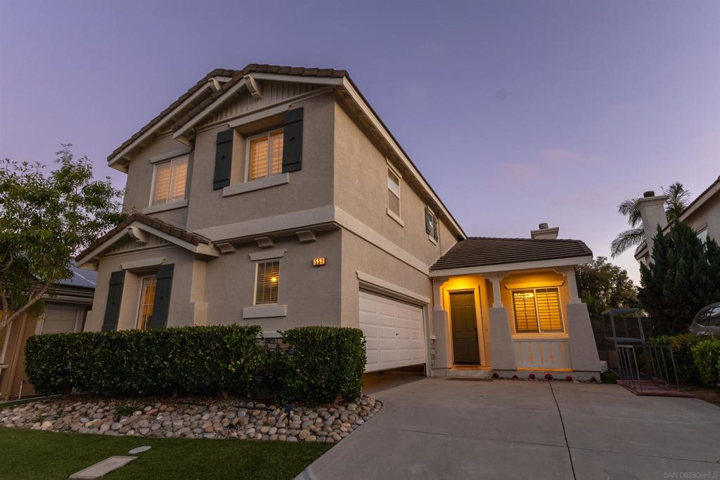 Located in a gated community, this beautifully refreshed 4-bedroom, 3-bathroom home is move-in ready with stylish updates throughout: freshly painted, a fully refinished kitchen with modern finishes, and a convenient first-floor bedroom and full bath—ideal for guests or a home office. The open floor plan flows seamlessly into a spacious family room warmed by a cozy fireplace, and upstairs a generous loft offers bonus living space alongside the serene primary suite and two additional bedrooms. Enjoy a private backyard perfect for Southern California living and an attached two-car garage. This home is well-situated with easy access to State Route 78 for commuting, and offers proximity to shopping centers, community parks, and scenic hiking trails like those around Double Peak and San Elijo Hills—ideal for active lifestyles. Served by Paloma Elementary, San Marcos Middle, and San Marcos High School, this address combines comfort, functionality, and location in one of San Marcos’s most desirable neighborhoods.