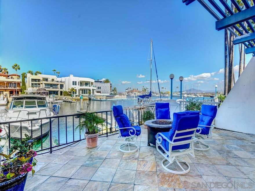 Furnished Short-Term Monthly Rental  45 Antigua Court Immerse yourself in the peaceful beach and bay Coronado Cays lifestyle, while you enjoy the festive nautical theme of this amazingly remodeled waterfront condo! This is a unique downstairs end-unit with private dock slip rests on a wide channel, and has stunning views of the lush open landscape, and waterways that lead into glistening San Diego Bay. It is very spacious 3-bedroom unit, with 2 full baths, at 1800 sq ft. Amenities include washer/dryer in unit, upgraded appliances, 2 car garage, as well as community pool and clubhouse access. Waterfront patio equipped with gas fire pit and comfortable seating.  The Coronado Cays is close to The Lowes Coronado Bay Resort, and Hotel Del Coronado with and excellent variety of restaurants to choose from in the Coronado Village. Tennis, pickle ball, and basketball courts available, as well as sprawling green parks, a yacht club, and a charming local café all within close walking distance. It is just a bridge away from San Diego and located a convenient two miles north of Imperial Beach for your fuel, and shopping needs, amazing take-out, and beach front dining. Utilities not included. This is a non-smoking unit. Small dog okay.