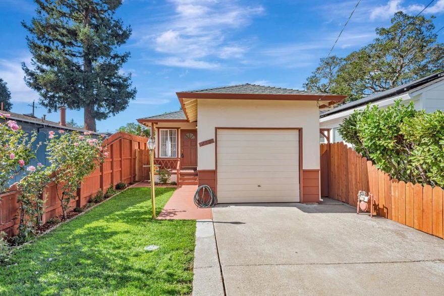 Tucked on a quiet street in Redwood City, 250 San Carlos Avenue is a smart alternative to condo living. This 2-bedroom, 1-bath single-family home offers 760 square feet of efficient living space on its own lotno shared walls or HOA fees. The layout includes a compact kitchen, a cozy living and dining area with hardwood floors, and two modest bedrooms with a full bath. Outside, theres a small private yard and a one-car garage with laundry hookups, plus plenty of street parking. Whether you're looking for a rental property or a place to call your own, this is a solid opportunity in a convenient location just minutes from Woodside Plaza and with easy access to 280 and 101.