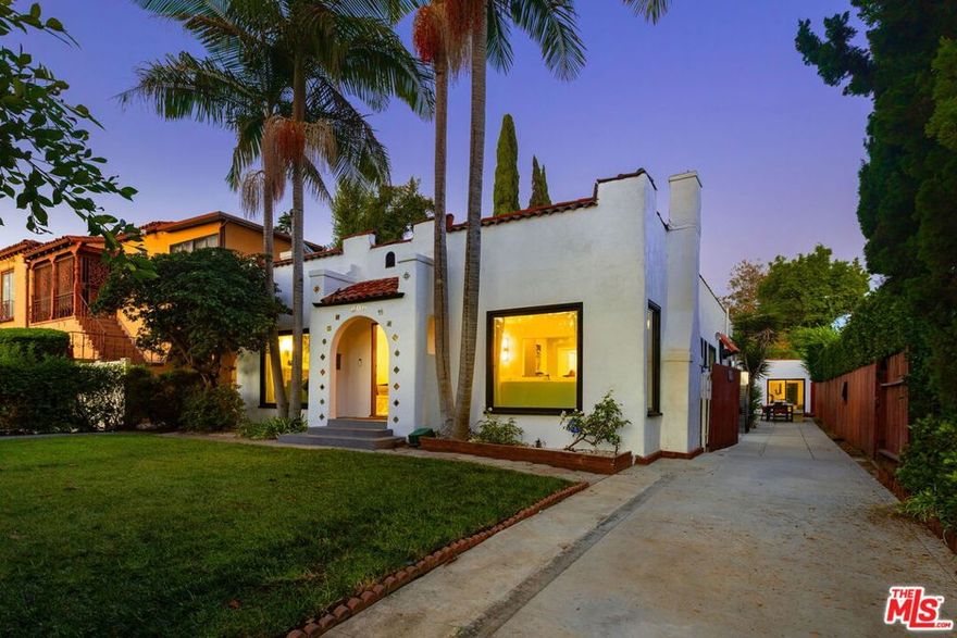Elegantly updated and full of character, this recently renovated Spanish-style residence is a rare offering in the heart of West Hollywood. Behind a curtain of mature, manicured landscaping, this three-bedroom, three-bathroom gated home blends timeless architectural charm with modern comfort and flexibility. Filled with natural light, this beautifully renovated Spanish-style home blends classic character with thoughtful modern updates. Graceful lines and warm finishes create inviting interiors, while the detached converted garage offers flexible use as a guest suite or office. Lush landscaping surrounds serene outdoor spaces perfect for relaxing or entertaining. Zoned LAR2 on a quiet street in one of West Hollywood's most sought-after neighborhoods and within minutes from premier dining, shopping, and nightlife.