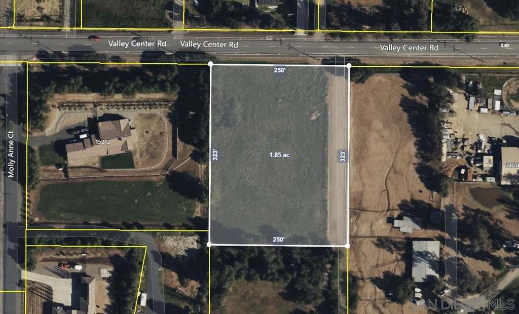 A prime 1.85 acre lot offering flat, buildable land with easy access and level topography on Valley Center Road. This versatile property is ready for your vision, whether you're planning a custom home or a manufactured residence. Electricity is nearby with a power pole on the property, making the development process even more convenient. A great opportunity to create your own space.