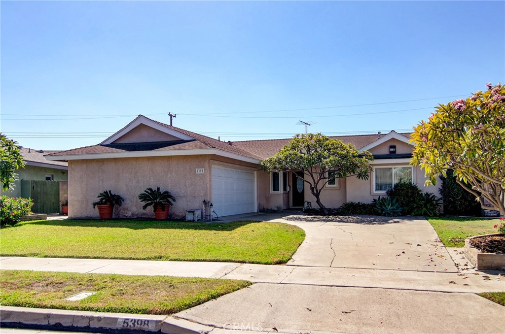 Fantastic purchase opportunity on this expanded single story 4 br 2 ba West Garden Grove, Seal Beach adjacent home. Composition roof, tile entry floors, spacious living room, separate dining room, open family room with fireplace, ceiling fans, wet-bar, wood parquet floors, sliding glass doors leading to a covered patio, kitchen with ample cabinets, tiled countertops, gas cooktop, microwave, double oven and dishwasher, nice size bedrooms, dual pane windows throughout, forced air heating and central air conditioning, ceiling fans throughout, inside laundry room (side by side washer and dryer) with storage pantry, 2 car attached garage, large backyard for entertaining, block wall fencing, popular schools, location convenient to Westgate Park, schools, shopping, restaurants and freeways. Don't miss out!