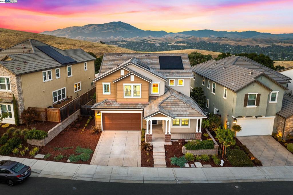 Welcome to this stunning 4 bedroom, 3 bathroom, 3,059 square foot home located in The Preserve of San Ramon. Featuring a 5,532 square foot lot with gorgeous views of Mt. Diablo, backing to serene open space, heritage oaks with no rear neighbors. Picture yourself gathered around the expansive kitchen island with family and friends, kids playing in the loft, and guests enjoying the private backyard oasis. The open-concept Chef’s kitchen features a spacious island, walk-in pantry, and ample storage—designed for everyday living and effortless entertaining. A full bedroom and bathroom on the main level provide flexibility for guests or a home office, while the upstairs loft adds an inviting second living space. Step outside to a beautifully landscaped backyard featuring a covered California Room, patio, and low-maintenance artificial grass—an ideal setting for entertaining or simply enjoying the view. Enjoy the benefits of owned solar, smart home technology, and pre-wiring for electric vehicles. As part of The Preserve community, residents enjoy access to an exclusive clubhouse, pool, bocce courts, and panoramic views. Conveniently located just minutes from Highway 680, shopping, Target, Home Goods and Whole Foods, and the beautiful San Ramon City Center. Welcome Home!