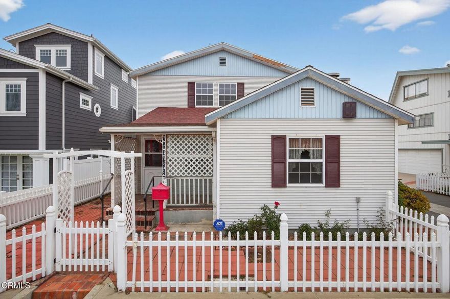 Step into a slice of Ventura coastal history with this one-of-a-kind beach cottage--overflowing with character, personality, and endless potential. Just a short walk down the lane to the sand,  this 2-bedroom, 1.5-bath home feels like Grandma's beach house--complete with stained-glass accents, bold vintage fixtures, and a dash of kitchy charm that's ready for your imagination.The enormous upstairs bedrooms offer plenty of room to stretch out (or reimagine entirely), while the quirky details--like colorful stained glass doors and old-school finishes--give a nostalgic east coast vibe. An enclosed patio yard adds even more usable space--perfect for lazy afternoons, casual entertaining, or simply soaking up the sea air. Plus, the 2-car garage and shower make your beach lifestyle especially convenient.Yes, she needs a little love. But with close proximity to the beach and marina, a spacious layout, and the chance to create your own modern coastal retreat, this is a rare opportunity to make your home at Pierpont beach.  This home is in a prime location, within walking distance to Pierpont Elementary, shops, and restaurants. Conveniently situated near many local activities and a short drive to downtown. Perfect for investors, visionaries, and buyers who know location is everything. Bring your creativity, and get ready to transform this grandma-core gem into your dream Ventura beach home.