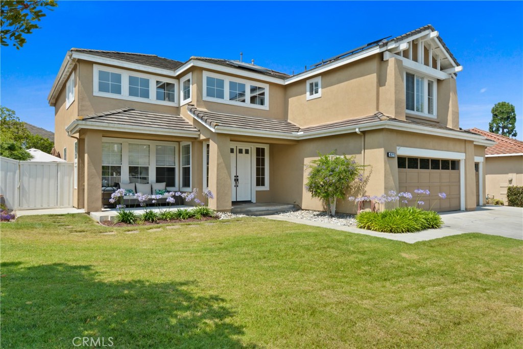 Luxury Live Auction! Bidding to start from $1,400,000! Rare opportunity to own an upgraded pool home in the Harbor View neighborhood of Rancho San Clemente. This five-bedroom, three-bathroom home is well maintained and thoughtfully designed.
The interior features high ceilings and a neutral color scheme. Formal living and dining rooms provide functional space for gatherings and entertaining.
The remodeled kitchen includes an, Thermador cooktop, double ovens, new countertops, refinished cabinets, and custom pantry shelving.
Upstairs, the primary suite includes volume ceilings, an office nook, walk-in closet, and a bathroom with soaking tub, enclosed shower with ventilation, privacy wall, and custom vanity. Three additional bedrooms share a full bath.
The backyard includes a pebble-tech pool and spa with waterfalls, above-ground spa with seated entry, natural gas fire table and grill, and a covered patio with chandelier, café lights, curtain rods, and cantilever umbrella. A gated utility area hides trash bins and pool equipment, and a second gate offers additional access.
Energy-efficient and smart features include dual newer A/C units relocated for noise reduction, solar panels, LED lighting, newer water heater, plantation shutters, blackout thermal shades, and a three-car garage with epoxy flooring.
Located minutes from San Clemente beaches, trails, and downtown.
