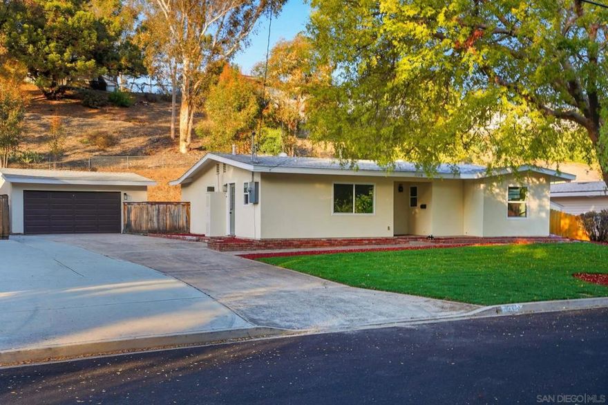 Seller will entertain offers from $1,150,000 to $1,200,000. Beautifully remodeled and move-in ready, this stunning single-level 4-bedroom, 3-bath home is located in a quiet, peaceful Poway neighborhood. The home features luxury vinyl flooring throughout, fully updated bathrooms with high-end finishes, and a custom kitchen with modern cabinetry and premium appliances. Sitting on a spacious lot with a detached 2-car garage, the property offers plenty of room to relax, entertain, or expand. Enjoy the perfect blend of comfort and style in one of Poway’s most desirable communities.