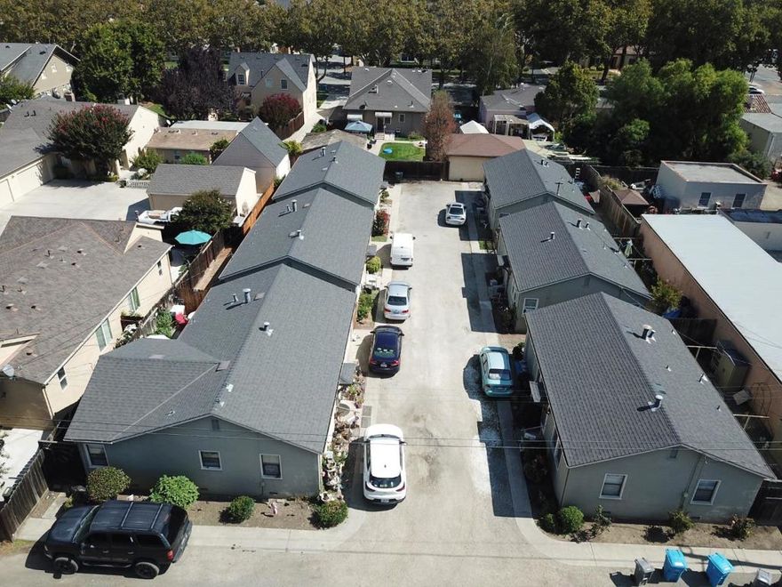 Rarely offered to market. Been under the same owner's stewardship for 26+ years. Six adorable cottages on one lot near the High School.  Five units are 1-bedroom, 1 bath, and one unit is 2-bedroom, 1 bath. All with one car, attached garages, small yards, and separately metered utilities (including sewer and water - you hardly ever see that!). Hardwood floors, tile counters in kitchen and shower. Inside utilities room. Epitome of low maintenance.  Call your Realtor today and see why this may be just the investment property you have been looking for?