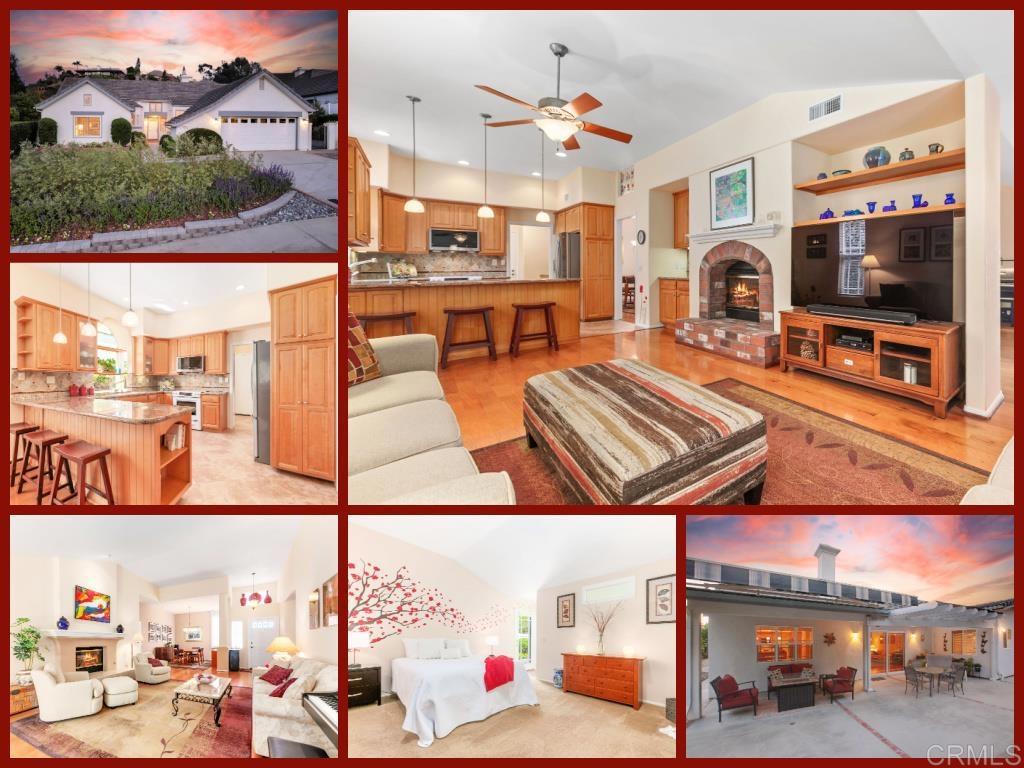 Charming Custom Home in Highly Desirable Windsor Rose This one-of-a-kind 2-bedroom residence has been beautifully remodeled and thoughtfully designed for flexible living. A versatile bonus space can easily serve as a third bedroom, home office, gym, or creative retreat—tailored to your lifestyle needs. Inside, rich wood floors flow through the formal living & dining area, creating a timeless and welcoming ambiance. The updated kitchen features sleek modern finishes, stainless steel appliances, and a functional layout—perfect for both everyday living and entertaining. The spacious primary suite is a true retreat, complete with a dual-sink vanity, soaking tub, separate shower, and a large walk-in closet. Step outside to enjoy the backyard garden and a private patio, the ideal setting for morning coffee, alfresco dining, or peaceful evenings under the stars. Beautiful westerly sunset views can be enjoyed from the front bedroom. Additional highlights include newer appliances, HVAC and hot water heater, vaulted ceilings, a double sided fireplace, additional built-ins, an oversized two-car garage and a quiet location within the highly sought-after Windsor Rose neighborhood—without the burden of HOA fees. With Lake San Marcos and its array of amenities just minutes away, this home offers the perfect blend of comfort, convenience, and charm. Golf, pickle ball, swimming, restaurants and lake activities are all available within the community. Don’t miss the opportunity to make this stunning home your own!
