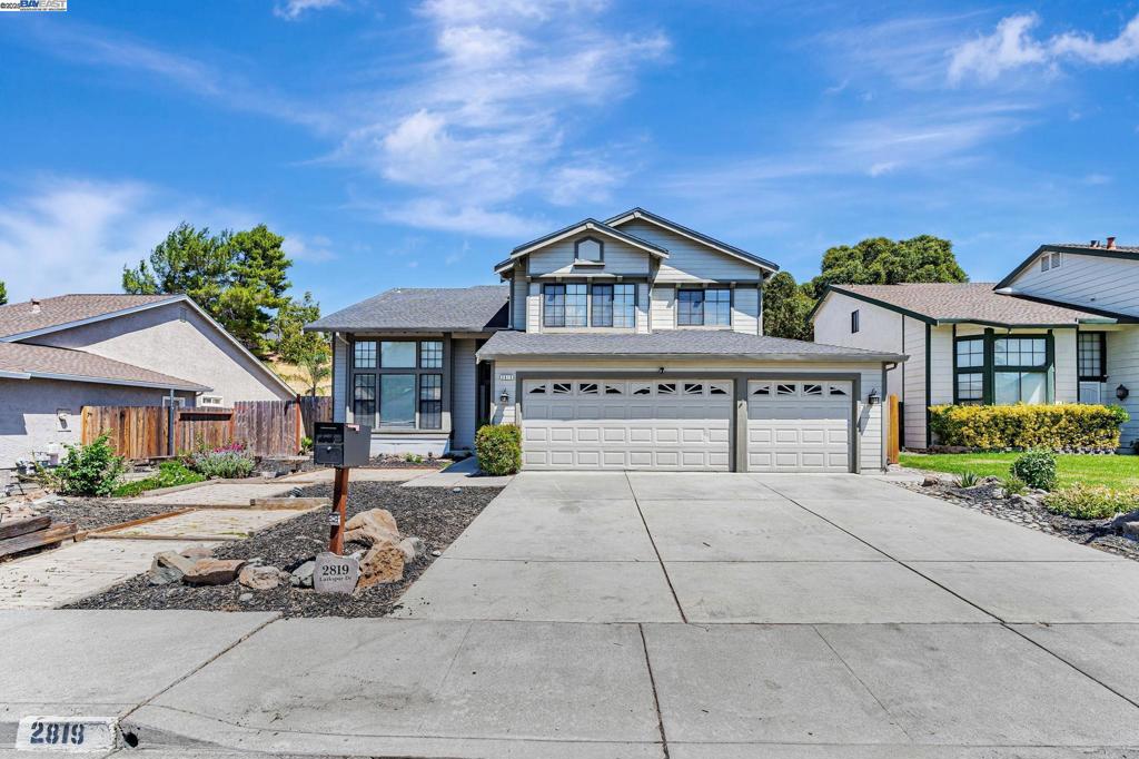 Back On Market with a completely remodeled Back Yard! Welcome to your future forever home! This spacious, two-level home on an oversized lot includes 4 bedrooms, 3 bathrooms, a bonus den room, 2 living areas, laundry room, and a three-car garage. The bonus den room is perfect for a home office, gym, playroom, or can easily be converted into another bedroom. The downstairs bedroom offers wonderful flexibility—ideal for welcoming guests or easily transformed into an attached ADU, providing an excellent opportunity for additional income. The home has been recently updated with a newer range, oven, kitchen counters, kitchen sink, water heater, and blinds throughout. The large park, trail, and community pool are just a short walk away, providing endless entertainment for you and your family. Situated in a serene and friendly neighborhood, this is the perfect forever home for you and your family!