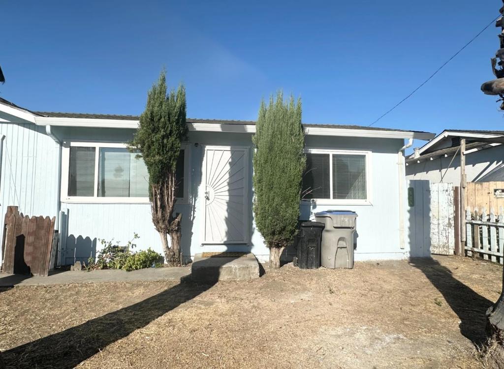 Front unit of duplex. Updated 1 of 2 bathrooms. Updated kitchen with new granite counters, cabinets, sink. All new appliances in kitchen, Washer & dryer in unit. Private patio. Front yard. No garage - 1 car space parking on driveway.