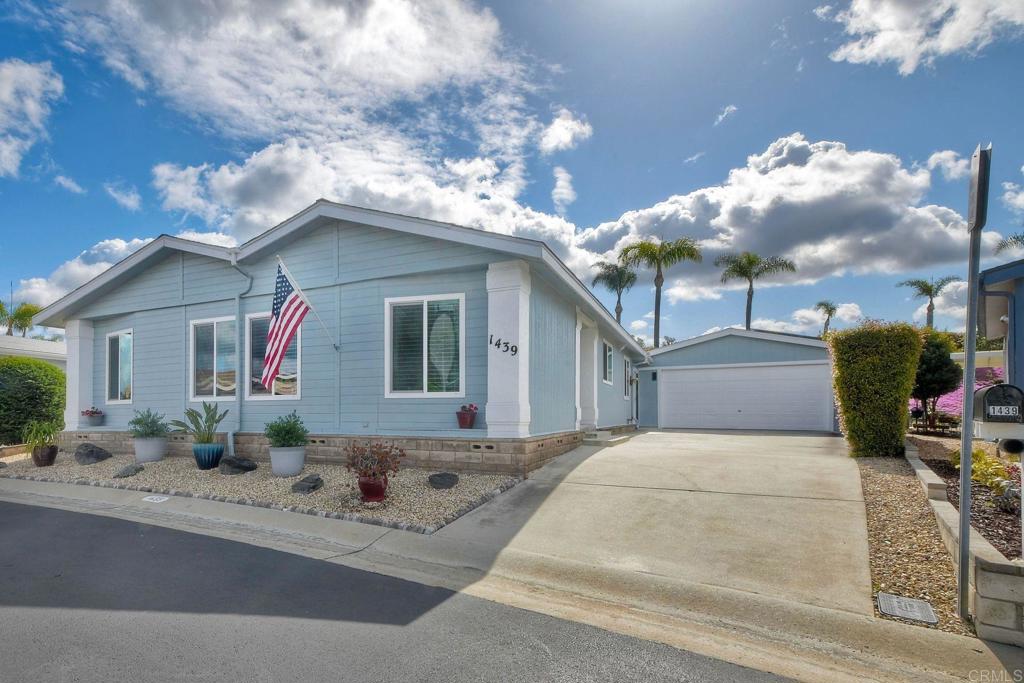 Beautiful 3 bedroom, 2 bath home with over 1,900 square feet of living area. This home shows like a model with numerous elegant upgrades throughout. Located in beautiful Pilgrim Creek Estates, a highly desirable 55+ gated community where you own the land! This home has been extensively remodeled and includes numerous recent upgrades including a remodeled kitchen with granite counters and beautiful tile backsplash, solar system, new flooring, ceiling fans throughout, new A/C & furnace, new water heater, new roof, new dual pane windows, new circuit breakers, new interior and exterior paint and more. Remodeled bathroom looks like a luxury hotel. Extra large garage with lots of storage. Close to all shopping and dining and a short drive to beaches and harbor. Pilgrim Creek Estates is a beautifully landscaped community that offers many amenities including a clubhouse with a full kitchen, billiard tables, gym, heated pool, jacuzzi and free RV parking. Low HOA fees of $373 per month includes water, trash and sewer fees.
