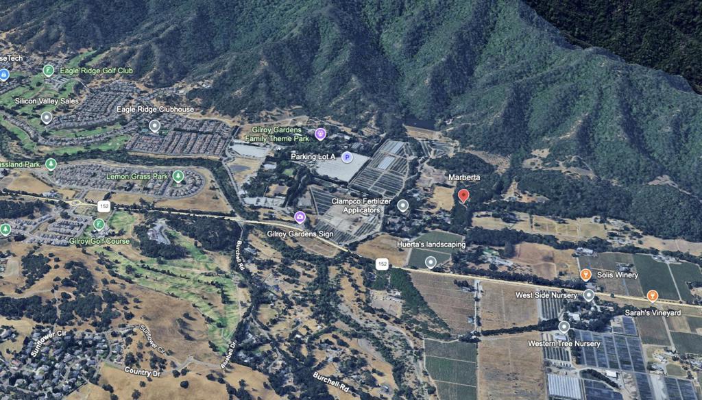 Nestled along the scenic corridor of Hecker Pass in Gilroy, this rare 9.4-acre property is a captivating blend of natural beauty, privacy, and peaceful living. Opportunities to acquire land in this area are exceptionally rare, making this a unique offering near the tranquil flow of Bodfish Creek. The land features a mix of level ground near the creekhome to a charming vintage vineyardand gently rises to a serene picnic area with breathtaking views of the valley and surrounding mountains. Accessed via the picturesque Bodfish Creek bridge, the property is alive with deer, wild turkeys, and other native wildlife, creating an ideal retreat for those seeking to explore, unwind, and reconnect with nature. Please consult Santa Clara County for development potential.