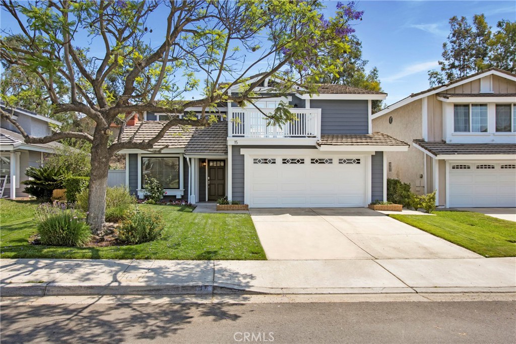 Room for everyone in this expanded Ranchwood Plan C home! The home has been reconfigured for maximum space and usage of all 2150 square feet. Fresh designer paint & new luxury vinyl plank flooring throughout the home, with the exception of tile in bathrooms. Remodeled kitchen has plenty of cabinet & counter space. New stainless steel farm sink, New quartz countertops, New slim line microwave oven, New dishwasher and New wine fridge! Downstairs has a living room, family room with dining area & entertainment center with mounted TV and another large room to be used as a formal dining room, home office, playroom or anything else that you could dream up to suit your needs! Powder room downstairs for convenience. Upstairs are 4 large bedrooms and 3 FULL baths! Jack & Jill style bath between 2 bedrooms, another bedroom with full bath next to it and the primary suite has a large dual vanity, remodeled shower and large walk in closet. The primary suite also has beautiful double french doors opening to a spacious balcony, perfect to sip your morning beverage of choice! New vinyl fencing and New exterior paint, too! All of this located on a quiet cut de sac in a great central area of the #1 safest city in the state! Very close to Cielo Vista Elementary school, Santa Margarita Catholic High School & RSM Intermediate school, as well as shopping, restaurants, parks, pools, pickleball/tennis courts and not too far from the wonderful facilities at the RSM Lake & Beach Club! Only one HOA fee of $87 per month and no Mello Roos bonds! Come see this one of a kind property today!