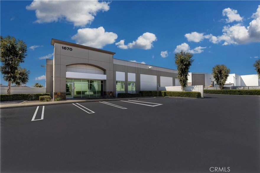 Pay a Condo Price for a Free Standing Building with Ground Level Loading; Three Offices and Two Bathrooms; Corner Location; Close to Ontario Airport and Excellent Access to 60/15 Freeways. New Carpet, New Paint.