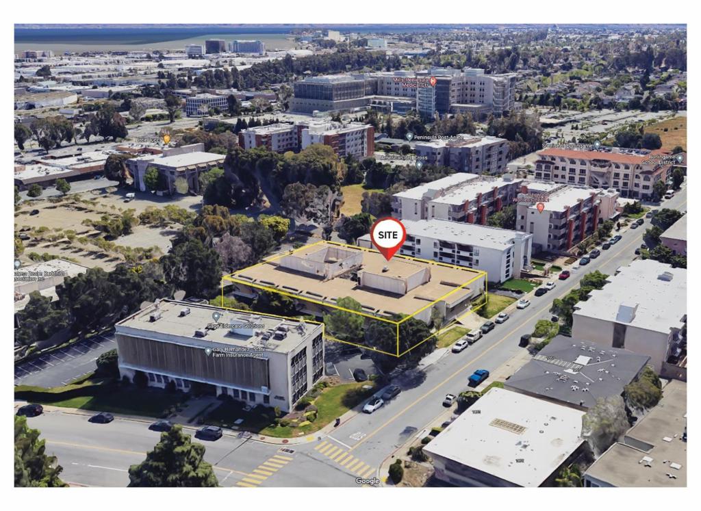 PRIME Trophy Opportunity! EXISTING BUILDING or DEVELOPMENT PROJECT This is a fully Entitled 120 Unit Residential Condominium. Located in the prestigious Mills Estates neighborhood of Burlingame and within walking distance of many shops, the Mills-Peninsula Hospital and, the Millbrae BART & CalTrain stations. With 120 units and 150 parking spaces, this building offers six stories of studios, one, and two-bedroom residences of unparalleled sophistication. Also, there will be 6 affordable to low-income households. The project proposes to provide 150 spaces (31 more than required), including 28 tandem spaces for 56 vehicles. The 169,232 square feet building will have a net rentable square feet of 88,583 and 12,135 square feet of common open space.