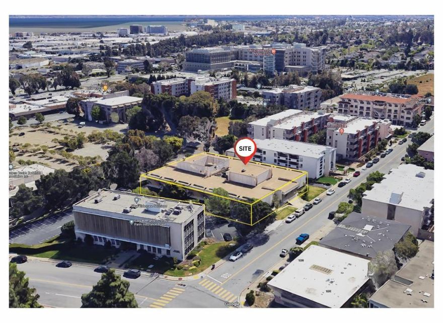 PRIME Trophy Opportunity! EXISTING BUILDING or DEVELOPMENT PROJECT This is a fully Entitled 120 Unit Residential Condominium. Located in the prestigious Mills Estates neighborhood of Burlingame and within walking distance of many shops, the Mills-Peninsula Hospital and, the Millbrae BART & CalTrain stations. With 120 units and 150 parking spaces, this building offers six stories of studios, one, and two-bedroom residences of unparalleled sophistication. Also, there will be 6 affordable to low-income households. The project proposes to provide 150 spaces (31 more than required), including 28 tandem spaces for 56 vehicles. The 169,232 square feet building will have a net rentable square feet of 88,583 and 12,135 square feet of common open space.