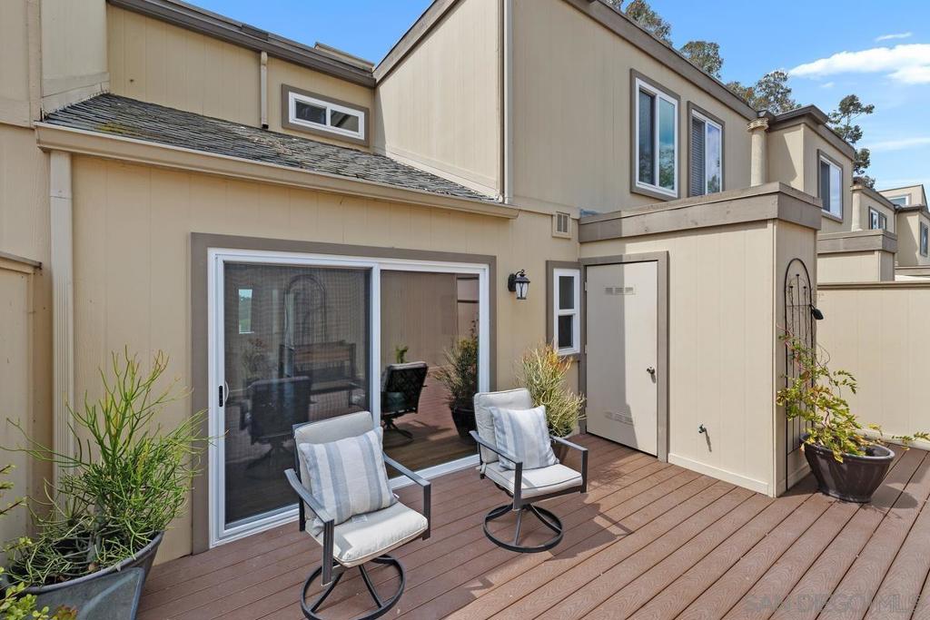 Welcome to your new Scripps Ranch home! This beautifully maintained residence offers 3 spacious bedrooms, 2.5 bathrooms, and an attached 2-car garage, perfectly designed for both comfort and functionality. Step through the inviting entryway into a home filled with warmth and natural light, highlighted by newer window that frame tranquil views of surrounding eucalyptus trees. Enjoy seamless indoor-outdoor living with a large front patio ideal for morning coffee or evening gatherings, and a private balcony off the living room where you can unwind while taking in the peaceful scenery. The flowing floor plan creates a welcoming atmosphere, blending open living spaces with private retreats upstairs. Set in one of San Diego’s most desirable communities, this home offers more than just beautiful interiors—it provides a lifestyle. Stroll to nearby restaurants, charming shops, neighborhood parks, and the serene Hendrix Pond**. Families will especially appreciate being within the boundaries of top-rated Scripps Ranch schools, known for their excellence and community spirit. Whether you’re entertaining guests, enjoying quiet moments at home, or taking advantage of the vibrant local amenities, this property offers the perfect balance of tranquil living and everyday convenience in the heart of Scripps Ranch.