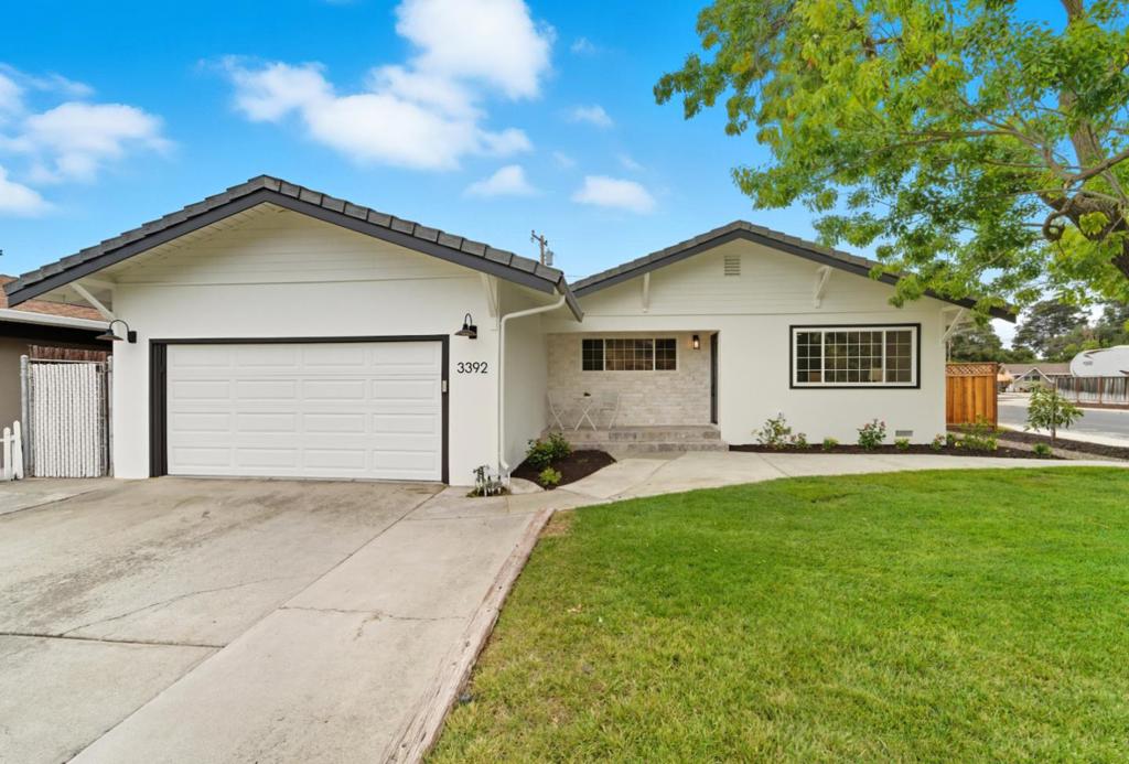 Step into luxury and comfort with this fully renovated contemporary design home in the most desirable neighborhood of Santa Clara with Award-Winning Cupertino Schools. Whether you're a tech professional, growing family, or savvy investor, this turnkey home offers luxury living with modern finishes and unbeatable convenience. Featuring spacious 3 bedrooms, 2 baths, open concept layout with separate family and living rooms, built-in electric floor to wall tiled fireplace, updated electrical and plumbing with copper pipping, central A/C and heat, wide planked Engineering hardwood floors, custom European-style kitchen cabinetry with stainless steel appliances, quartz countertops with waterfall effect, level 5 wall finish, new interior doors, new double pane windows and sliding door, and so much more! Spacious backyard with matured fruit trees and side access for boat/RV parking. Minutes from Apple, Nvidia, Google, Levi Stadium, and Santa Clara University. A commuter's dream!
