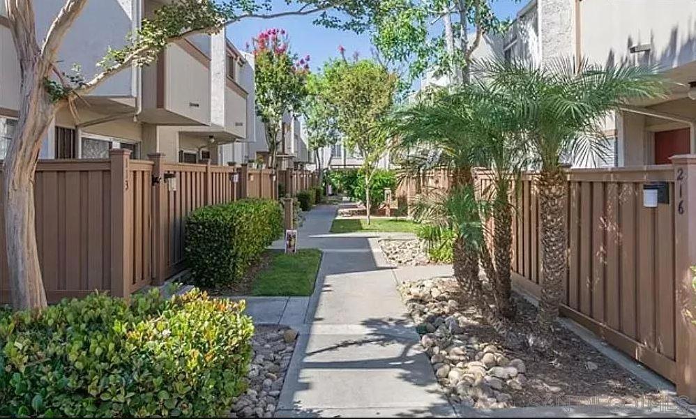 Recently painted with newer vinyl flooring throughout. This 3 bedroom 2 bath condo has an additional study room and a separate vanity for the master bedroom. Kitchen includes granite countertops and a dishwasher. Water, sewer, trash, and community pool included. Renter only pays for electricity. There is one designated parking spot, but plenty of street parking. Shared laundry facilities on site. Great location in the Kearny Mesa area. Close to all shopping and freeway access.