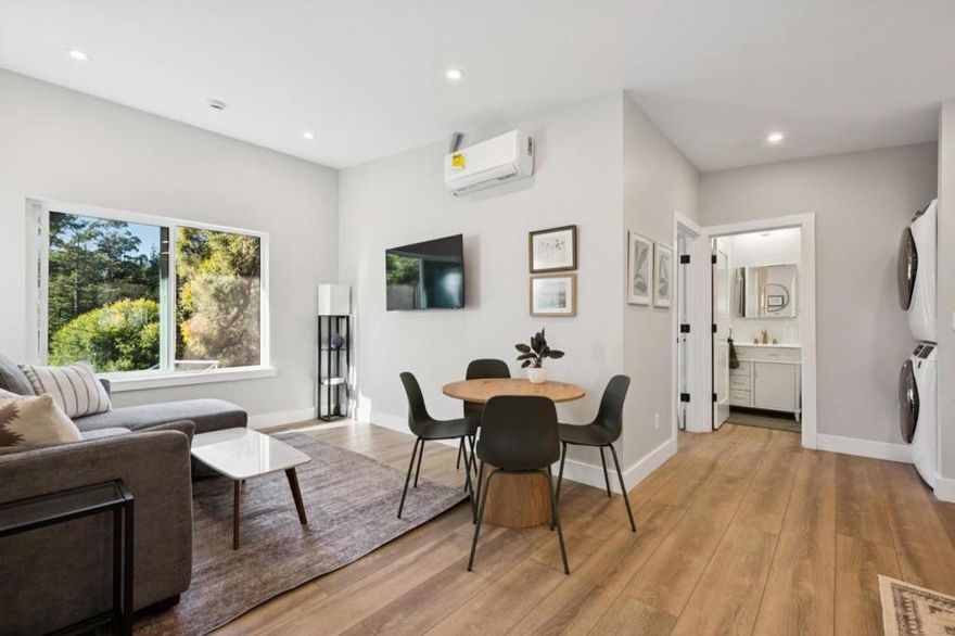 Brand new, fully furnished unit for rent located in Pacifica's sought after Vallemar neighborhood! This cozy residence offers a comfortable and open layout, with a generous living space, one bedroom, and one full bathroom. The modern kitchen boasts beautiful finishes, and a great design perfect for making meals at home. This unit is perfectly located in a beautiful and quiet neighborhood, with easy access to stunning coastal trails and beaches.