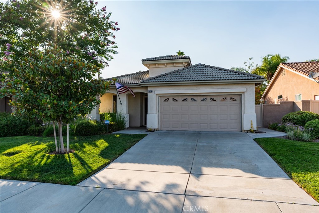 Gorgeous "Newly Remodeled" Home located in Menifee's Premier 55+ Guard Gated Community of The Oasis, a Resort Style Active Adult Community. With over $150k in Upgrades, this Fabulous Floor Plan boasts a Formal Entry, Formal Dining room, Great Room with Spacious Living Room & Chefs Kitchen, 2 Large Bed rooms, 2 Bathrooms & Bonus Room/Office (Possible 3rd bedroom). The Stunning Chefs Kitchen includes a 12 ft Island with Seating & Extra Cabinets & Drawers, Soft Close Cabinet Hinges & Drawer Sides, Pull out Spice Rack, Lazy Susan, Quartz Counter Tops, Custom Tile Back Splash, Stainless Steel Appliances, 5 Burner Range W/Griddle, Oven with Air Fryer Option, Stainless Steel Sink, New disposal, Custom Pendant Lighting, under sink soap extension dispenser kit & a Built in Desk with Drawers that is perfect for working at home! The Large Master Bedroom has Custom Drapery, Custom paint, Ceiling Fan & Custom Glass Barn Door . The Master En Suite feels like a Luxurious Spa with an Extra Large Roll in Shower with Seat, Hand held shower head, Shower Niche, Dual Vanity w/Extra Storage, Custom Mirrors & Lighting, Toro Brand ADA toilet, Mirrored Closet Doors, Walk in Closet with Custom Built in Organizer. The Guest Bedroom is Quite Large and the Bonus room can be used as an Office/Den or possibly a 3rd Bedroom. Other upgrades include Ceiling Fans, Led lights w/5 remotes, Dimmable Cam Lighting throughout, Luxury Vinyl Plank Flooring, Ceramic Tile Flooring, Custom Paint Throughout, New Cabinetry throughout, 2 linen closets, New Sliding Glass Door, Curtain rods, Painted Front Door, New Attic Insulation, New Water Heater, Washer & Dryer, Refurbished AC & New Thermostat. The Private Back Yard is a Paradise with Mature trees & plants, Large Covered Patio, New Ceiling Fan, Storage Shed, enhanced Low Maintenance Landscaping with New Artificial Turf, New sprinkler system, New Vinyl Fencing and an Orkin Termite Prevention Contract till 4/1/2030, Wired Ring System, Led Light Motion Sensor to back yard, The Garage has Custom Built in Cabinets, New Garage Remotes & New Lighting. HOA amenities include Swimming Pool, Spa, Tennis, Fitness Center, Library, Media Room, Billiard Room, Social Clubs, Instructor-led Classes and Much More! The HOA includes Front Yard Water and Maintenance & Trash. This amazing home has Low Taxes and is located near Shopping, Hospitals, Parks, Menifee Lakes Country Club 36 Hole Golf Course ,Temecula Wineries, Costco and the 215 & 15 freeways. Welcome Home!