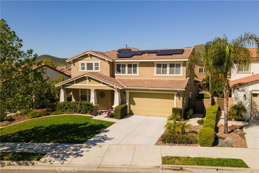 Open House – Saturday, October 11 | 12PM–3PM. Stop by for ice cream and a tour!

Welcome home to this charming 4 bed, 3 bath two-story beauty tucked away on a peaceful cul-de-sac in the heart of Menifee! Built in 2012 and lovingly maintained, this home blends modern comfort with everyday style. Inside, you’ll love the spacious layout featuring an open-concept living area and a versatile upstairs bonus room—perfect for a home office, playroom, or cozy movie space. The kitchen is a total standout with rich maple cabinets, granite countertops, and plenty of room to cook and gather. Step outside to your private backyard retreat with a lush grassy area, bubbling hot tub, and a cozy fire pit ready for s’mores under the stars. Enjoy modern upgrades like solar panels, a water softener system, and access to a community clubhouse with a pool and paddle boats. Plus, you’re just minutes from top-rated schools, shopping, parks, and the lake. Don’t miss your chance to tour this home and enjoy some ice cream while you’re here!