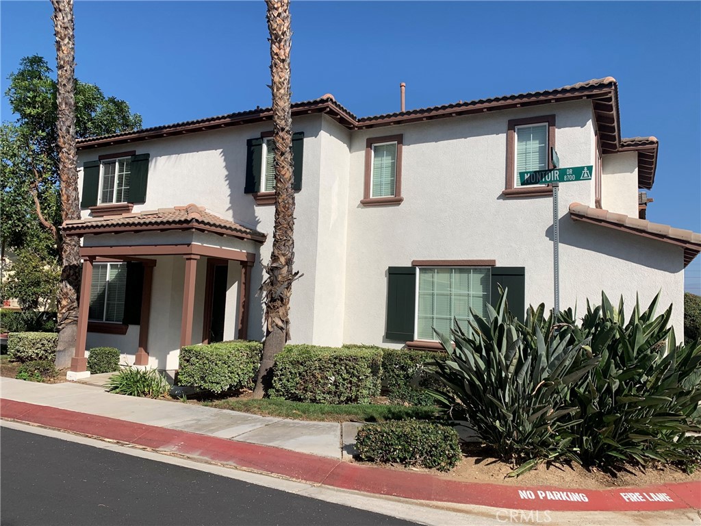 This turnkey 2 story house in the desirable Chaumont gated community is close to the Cal Baptist University. It has 4 bedrooms and 2 1/2 bathrooms, upstairs laundry, 2 car attached garage and kitchen with high end appliances. All the bedrooms have ceiling fans. Central AC/heating, surround sound speakers in the living room, storage space under the stairs Walk In closet s in 2 bedrooms. Security system , fire sprinklers. Freshly painted and new carpets. Concrete tile roof. Community pool and garden. Low HOA