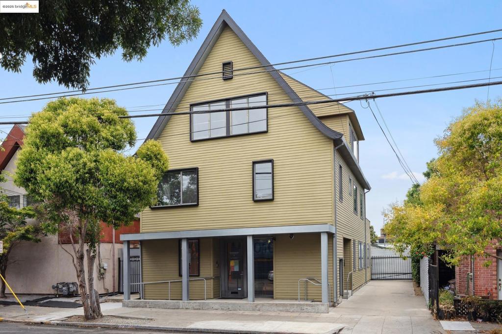 Very rare exquisitely remodeled West Berkeley gem with owner/user plus rental income potential. Extensively remodeled in 2000 with very high-end finishes..siding, doors, windows, kitchens, stairs, metal work, custom closets, radiant heating, mini-splits, full AC, etc. Current owner once occupied ground floor with her law firm, she rented the second floor offices to other attorneys and therapists, and remodeled the third floor residence. No expense was spared. Huge yard with a 20' concrete fountain, native planting, espalier fruit trees, large garden beds, patio seating, and more. Grnd Fl: Entry, reception, 4 offices, kitchen, full bath, huge garden. 2nd Fl: Reception, 5 offices, kitchenette, half bath, huge deck. 3rd Fl residence: 3 bedrooms, large living room and kitchen, deck. Attic has potential.