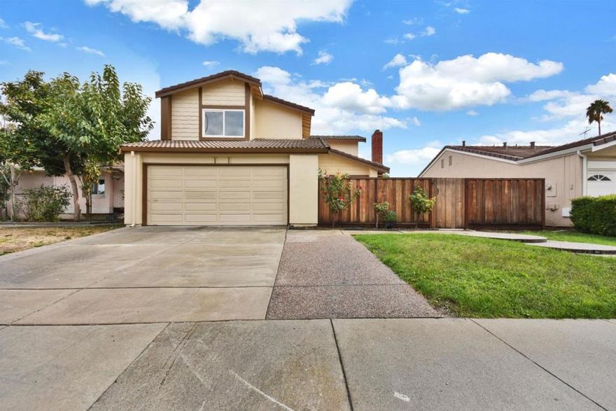 Located in the desirable Silver Leaf neighborhood of San Jose. 44 Southmar Ct. is a 2 story home that offers 1,521 sqft with 4 bedrooms, 2 full bathrooms, and 1 half bath. The kitchen has granite counter tops and is equipped with new SS appliances which include a refrigerator, stove with oven, and a dishwasher making it an ideal space for all your culinary needs. The home's flooring features durable luxury vinyl planks throughout, ensuring easy maintenance and a warm aesthetic. The forced heating and central AC provide year-round comfort, while the separate family room offers a cozy space for gatherings. The outdoor amenities include a refreshing in-ground pool and a court yard style sitting area, making it perfect for relaxation and entertainment. The property also includes a spacious 2-car garage to accommodate for vehicles and storage. It is close to a wide selection of shopping and provides nearby access to highways 101 and 85 for easy commuting. With the homes fresh interior and exterior painting, it is ready for you to appreciate and enjoy. Don't let this opportunity pass you by!