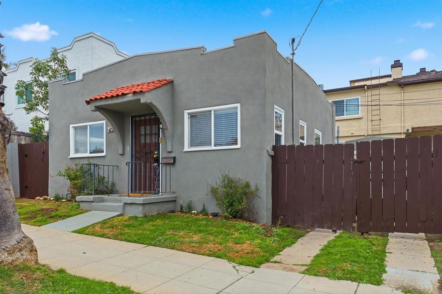 Welcome to this adorable two-bedroom, one-bath cottage tucked into the heart of highly sought-after Normal Heights. Full of cozy charm, this home features warm laminate flooring, an updated kitchen with granite countertops and stainless steel appliances, newly painted and thoughtful touches throughout that make it feel inviting and comfortable. Step outside to a private backyard retreat highlighted by an outdoor fireplace perfect for evening gatherings, relaxing nights, or weekend entertaining. Additional features include newer stucco, and a detached one-car garage  with private driveway for additional parking along with full size laundry for added convenience. Just moments from popular restaurants, cafés, and neighborhood shops, this home offers true city living with a quaint cottage feel. Easy freeway access makes commuting a breeze. Cute, charming, and full of cozy vibes—this is a special opportunity to own a little gem in one of San Diego’s most vibrant neighborhoods.