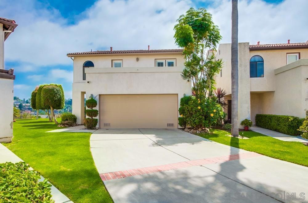 Finally - a home that is truly special. The detached residence sits on the largest site in the enclave of 17 homes offering ocean views and unmatched outdoor living. Enjoy year-round entertaining under the covered patio, or take in the coastal breeze from 2 expansive upstairs balconies - each accessible from its own bedroom. The spacious master suite boasts panoramic ocean views and a generous walk-in closet. The interior has been updated and is move-in ready with woodlook flooring, a remodeled kitchen with stainless appliances, updated primary and powder bathrooms, updated lighting, fresh paint and new carpet. The two car garage is loaded with storage cabinets and has an extra storage area under the stiarway plus there is a long driveway that can handle up to 4 small cars and 2 regular cars. Ideally located just minutes from pristine beaches, shopping, dining, and top-rated schools, this home offers the perfect blend of comfort, elegance and convenience. Light-filled and inviting - a rare find in the community.