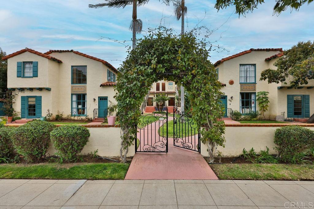 Welcome home to this beautifully decorated, adorable condo in the heart of the village. This quaint and charming home features 2 bedrooms upstairs with a full bathroom, one full bathroom downstairs, stainless steel appliances, a washer and dryer in the kitchen, and one parking spot with use of the garage. The home is fully stocked with everything you need. Close to town and everything Coronado has to offer. The home does not have AC. No pets of any kind are allowed.