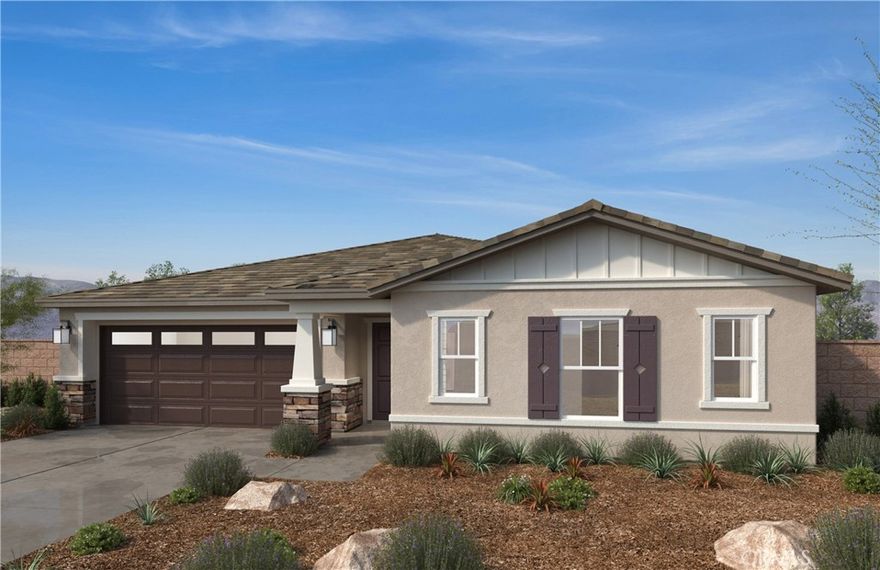 beautiful Single- Story home in the Rancho Madrina Community!  This home has everything and is designed to be ENERGY STAR certified and delivers a superior level of energy-efficient comfort which includes the latest in-home insulation and dual-pane windows delivering significant savings on utility bills when compared to used home and supporting healthier indoor environments! This home includes stainless steel dishwasher, stove, and microwave, quartz kitchen counter and upgraded Luxury Vinyl Plank,No HOA! Convenient to Hwys. 74 and 79, and Shopping and dining nearby!



 Photo is a rendering of the model. Buyer can either lease or purchase the Solar.