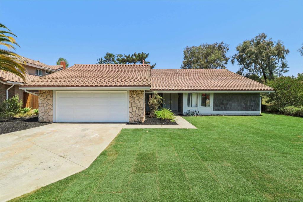Stunning Single-Level Remodel in Vinland Hills! Welcome to your dream home! Nestled on an expansive interior corner cul-de-sac lot—one of the largest parcels in all of Vinland Hills—this completely remodeled, single-level gem blends high-end finishes with effortless livability. Step inside to soaring vaulted ceilings, bathed in natural light from all-new windows and doors, and discover a truly gorgeous new kitchen that’s sure to impress. Featuring brand-new custom cabinetry, sleek quartz slab countertops, and premium luxury stainless steel appliances, the kitchen is both elegant and functional—perfect for everyday living or entertaining. The upgrades continue throughout with luxury plank flooring, all-new bathrooms, and a stunning spacious walk-in shower in the primary suite. No detail has been overlooked. Outside, enjoy all-new landscaping in both the front and rear yards, providing beautiful spaces for relaxing, gardening, or play. The oversized lot offers room for expansion, a pool, or your own outdoor oasis. Located just a short walk to Chapparal Elementary and within the acclaimed Poway Unified School District, this home offers top-tier education access in a quiet, family-friendly neighborhood. Don’t miss this rare opportunity—homes like this, with modern upgrades and such a premium lot in Vinland Hills, don’t come around often!