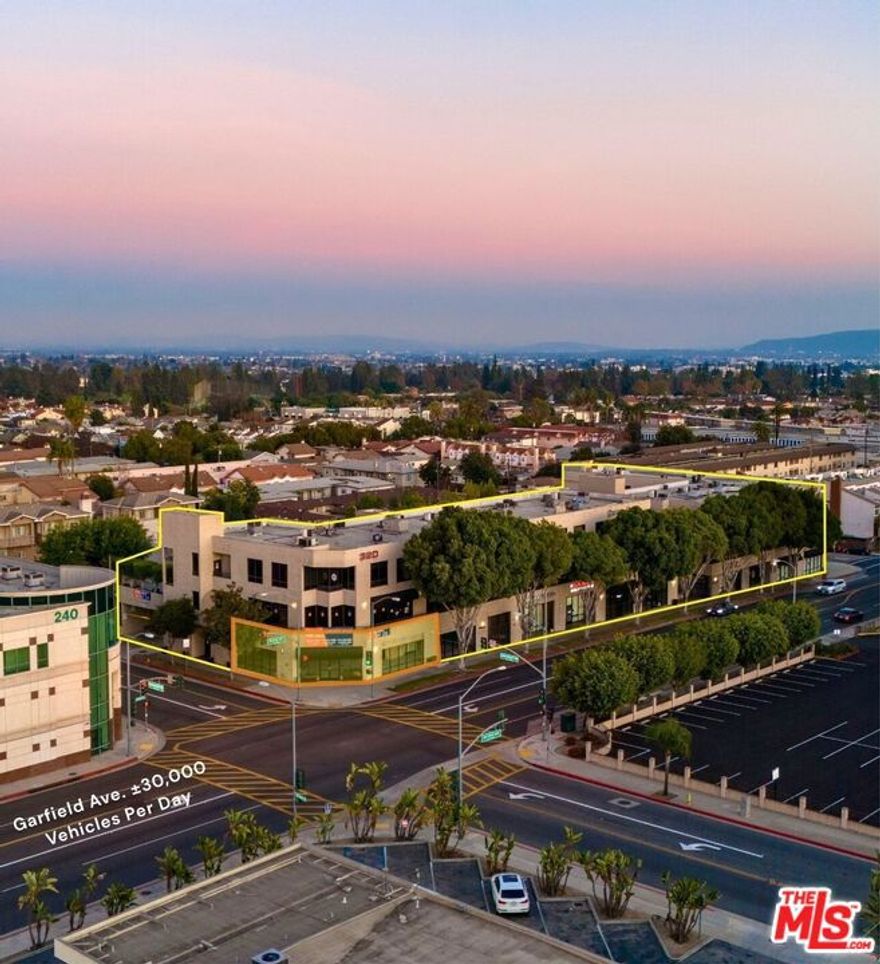 This is a restaurant/retail space  located in The Garfield Center. The building has 2 elevators and 3 levels of parking (256 spaces). New owners can capitalize on up to 90% SBA financing available. Aggressively priced to sell in today's market at competitive pricing. Low Owners Association Dues of $8.58 PSF/Year. This is an attractive opportunity in the West San Gabriel Valley market.