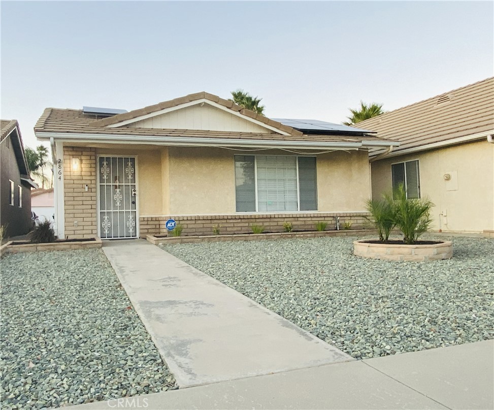 Charming 2-Bed, 2-Bath Home in Hemet – Move-In Ready!
Welcome to this beautifully maintained 2-bedroom, 2-bathroom home in the heart of Hemet. Featuring a spacious layout, this home boasts a large living room and a formal dining room with elegant French doors that open to the patio—perfect for enjoying the cool breeze. A stylish wrought iron double gate adds charm and security to the patio entrance.
Freshly painted interiors and new light fixtures give the home a bright, modern feel. Stay comfortable year-round with central air and heating. Both bedrooms are generously sized with ample closet space, and there are plenty of cabinets and storage throughout the home.
The fully upgraded kitchen includes a new refrigerator, oven, microwave, and dishwasher. Enjoy cooking with redone cabinets, a sleek matte black faucet, and plenty of counter space.
The home features beautiful large tile flooring throughout, with brand-new, plush carpet in the bedrooms for added comfort. The attached garage offers a dedicated work area and washer/dryer hookups. Solar panels provide energy efficiency, and there's additional private parking in the back.
Located just minutes from popular shopping centers, restaurants, entertainment, and a nearby casino—this home has it all!