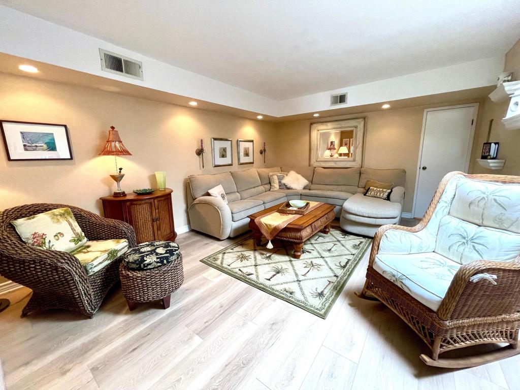 Vacation / Seasonal Rental - Palm Springs, Ca. Escape to Palm Canyon Villas -- a sought-after community perfect for your seasonal getaway! Available from **August through January 1, 2026** at the listed rate. Please contact the agent for peak winter season pricing. This beautifully furnished **ground-floor condo** (no one above!) is styled in Tommy Bahama decor and offers a peaceful setting with gorgeous pool views and a private patio -- perfect for morning coffee or an afternoon float in the pool. The spacious layout features 1 bedroom, 2 bathrooms, and a fully equipped kitchen ideal for cooking or entertaining at home. The primary suite includes a queen bed, en-suite bath, and its own enclosed patio. The inviting living room offers a sleeper sofa for guests and a full entertainment center. Extras include a full-size washer & dryer, BBQ, laminate wood flooring, skylight, assigned carport, and Wi-Fi. Community amenities feature 4 pools, 4 spas, tennis courts, and pickleball. You're within walking distance to Trader Joe's, Starbucks, hiking and biking trails, and just a short stroll to Tahquitz Creek Golf Course. Downtown Palm Springs is a quick drive away, with endless shopping, dining, casino fun, museums, and the popular street fair. Your perfect desert retreat -- just unpack and enjoy!
