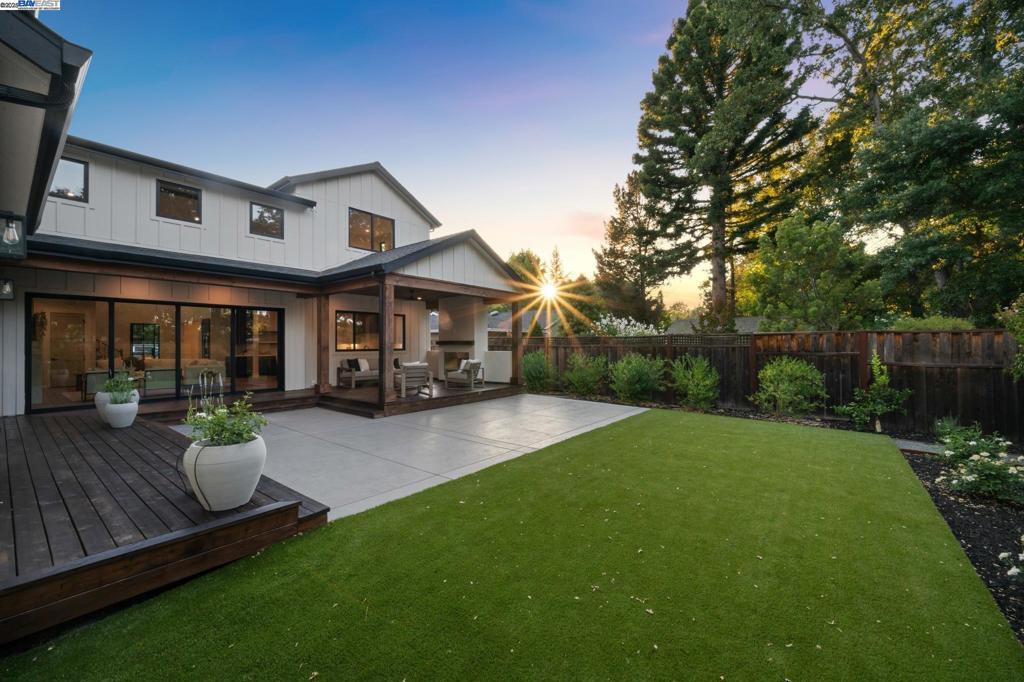 Experience luxury and location at this NEW modern Farmhouse in Danville's coveted Westside neighborhood with unmatched convenience & luxury. With direct private access to the Iron Horse Trail, this home is just moments from top-rated schools & downtown dining. The home boasts 4,828 sq. ft. of bright, open-concept living. The captivating chef's kitchen offers premium Thermador appliances, custom cabinetry, large walk in pantry, and a massive center island. The kitchen connects to the great room with fireplace, soaring ceilings, & a custom full-wall sliding glass door vanishing to seamlessly merge the interior with the backyard for ultimate indoor/outdoor living. A large wine refrigerator adds an elegant, functional touch. Retreat to the main-level primary suite, a private sanctuary with patio access, a spa-inspired ensuite with a soaking tub, custom tile shower, dual vanities, & an oversized walk-in closet. Upstairs, five additional bedrooms, including a private junior suite, & separate lounge area, offer abundant, versatile space for family, a home office, or guests. Relax under the covered structure in the backyard w/newly built in fireplace & fan. Enjoy the new zen retreat boasting a sauna, and cold plunge. Start living the westside lifestyle today!