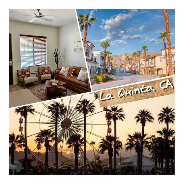 Looking for a stylish desert retreat that doubles as a wise investment? Welcome to Casitas Las Rosas—a charming, centrally located community in the heart of La Quinta.
This turnkey 1-bedroom, 1-bath upstairs condo is thoughtfully designed for comfort and convenience. The spacious master features a Cal king bed and a walk-in closet. At the same time, the living room offers a queen sleeper sofa for extra guests. Inside, you’ll love the fresh upgrades—new vinyl wood flooring, updated furniture, stainless-steel appliances, and granite countertops. A cozy gas fireplace adds warmth on cool desert nights, while your private balcony invites you to unwind with morning coffee or take in the sunset views of the Santa Rosa Mountains.
Set in a prime location at the rear of the community, the condo overlooks the adjacent SilverRock golf course, providing a sense of peace and privacy. Step outside and you’re just a short stroll from Old Town La Quinta with its boutiques, galleries, restaurants, and seasonal events. Festival grounds, hiking trails, PGA West, Indian Wells Tennis Garden, and Civic Center Park are all close by.
When it’s time to relax, enjoy access to four community pools and hot tubs, all surrounded by palm trees and mountain views. With ample parking, low-maintenance living, and Short-Term Vacation Rental approval, this property is equally suited as your personal getaway or an income-producing rental.
Don’t miss this opportunity to own a little slice of La Quinta paradise—fully furnished and move-in ready.