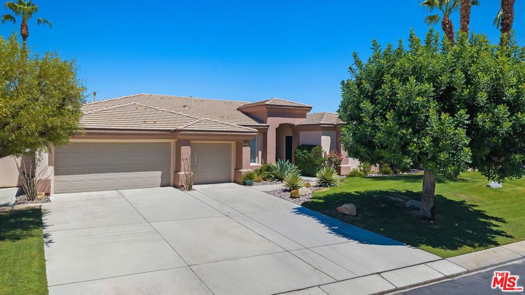 Framed by the San Jacinto mountains, this beautifully updated home in the gated community of La Terraza offers the perfect balance of comfort, style, and convenience. The welcoming double glass entry doors open to a light-filled layout with new flooring, plantation shutters, and an easy flow between living spaces. The remodeled kitchen is a standout, showcasing a quartz island with seating, stainless steel appliances, double ovens, beverage station, and breakfast nook. Just off the kitchen, the dining room connects directly to the patio, creating an ideal indoor-outdoor flow for entertaining. The living room, complete with a cozy fireplace, adds warmth and charm. With 4 bedrooms and 3.5 baths, the home includes a private casita with its own entrance and bath, perfect for guests or extended stays. The generous primary suite features a spacious bathroom with a stone walk-in shower (dual shower heads), soaking tub, granite counters, and an oversized custom walk-in closet. Step into the backyard and you'll discover a private desert retreat: a Pebble Tec salt-water pool and spa with a cascading waterfall, surrounded by mature landscaping and mountain views. A covered patio offers shaded lounging, while the built-in BBQ island is ready for outdoor dining and gatherings. Centrally located in Rancho Mirage, La Terraza is minutes from shopping, dining, Eisenhower Medical Center, The River, McCallum Theatre, and El Paseo.