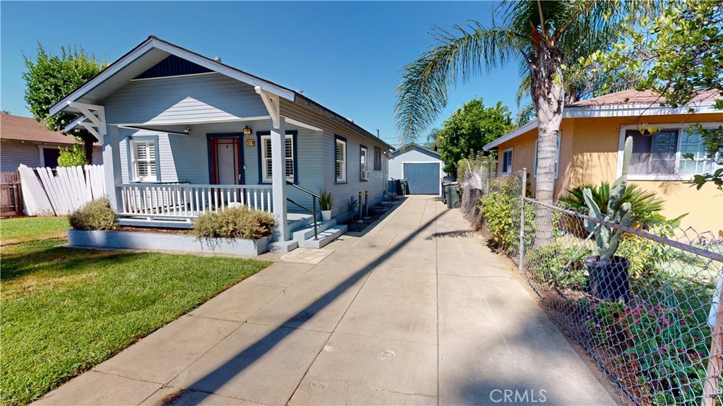 Welcome to this charming 1923 single story 2 bedroom 1 bathroom home located in Pomona, CA. When you walk in you see a warm welcoming living room with custom shutters, remote operated wall a/c unit and wall heater. The living room flooring is a beautiful natural original wood floor that has patinaed over the years. In the kitchen there is updated lighting and custom shutters. Tile flooring in the kitchen. Appliances included are refrigerator and gas stove. The kitchen leads to a separate mudroom that houses a room with the stackable washer and dryer. Appliance included are under no warranty throughout the lease term. Both bedrooms are carpeted, have wall A/C's, custom shutters and include a ceiling fan. The single bathroom is in the hallway. Bathroom has tile flooring, pedestal sink with vintage plumbing hardware and shower/tub combo. No Central AC or Heat. This home sits on a large lot with a spacious yard. Small pets under 50lb OK. Additional security deposit of $500.00 per pet. Two pet maximum. Breed restrictions apply. Emotional Support and Service Animals are exempt from this policy. Documentation required. Tenant pays all utilities gas, electric, water, sewer and trash. Tenant responsible to maintain front and backyard. Tenant must carry renter’s insurance up to $500,000 coverage with any valid insurance provider and provide proof to management prior to move-in. Tenants must pay total move-in costs within 24 hours of application approval. Tenant required to pay additional $250.00 on-boarding fee at time of approval. We accept applications on a first-come, first serve basis.